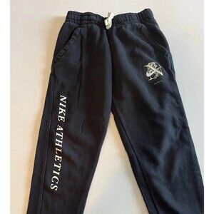 Nike Athletics Logo Boys Black Sweatpants Size Medium Drawstring Waist